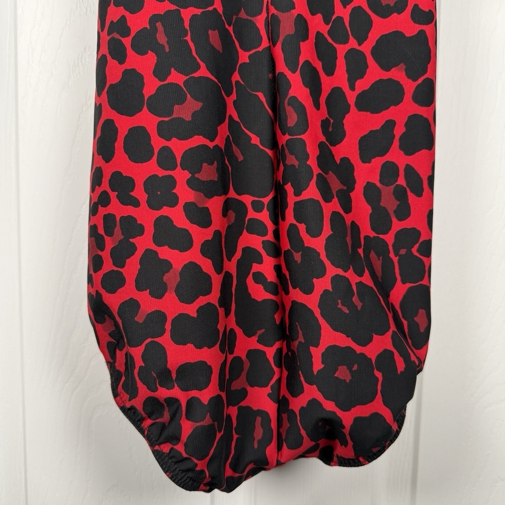 Miraclesuit One Piece Red Leopard Print Slimming Ruching Made in USA - Picture 12 of 16